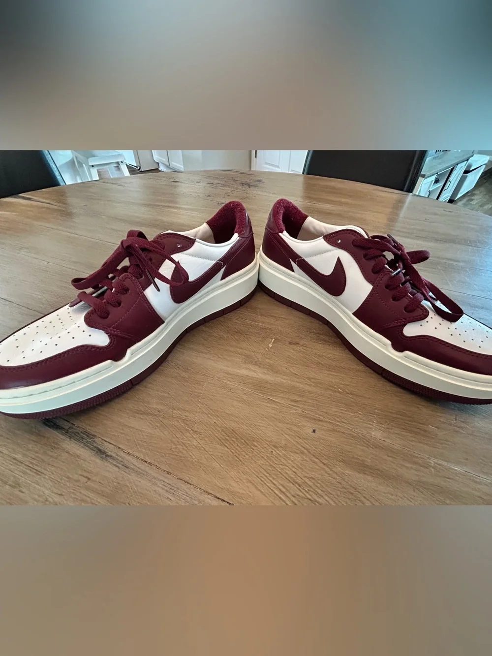Air Jordan 1 Elevate Low Burgundy and White
